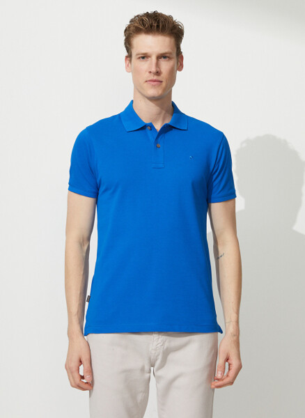 Pierre Cardin Erkek Polo Tişört - Düz Saks - 1