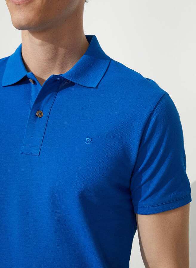 Pierre Cardin Erkek Polo Tişört - Düz Saks - 5