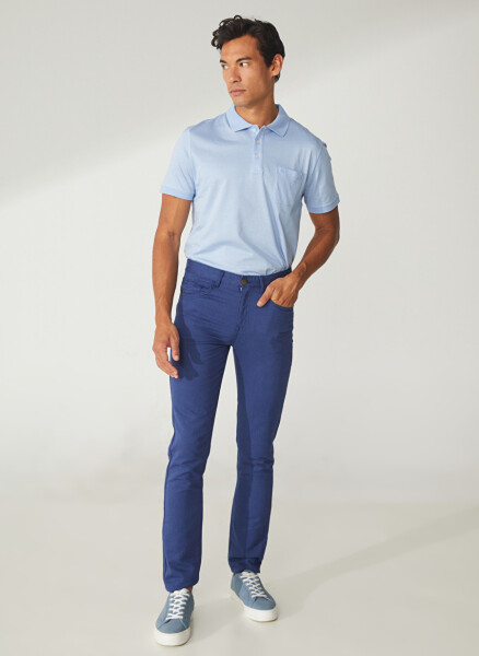 Pierre Cardin Erkek Slim Fit İndigo Pantolon - 1