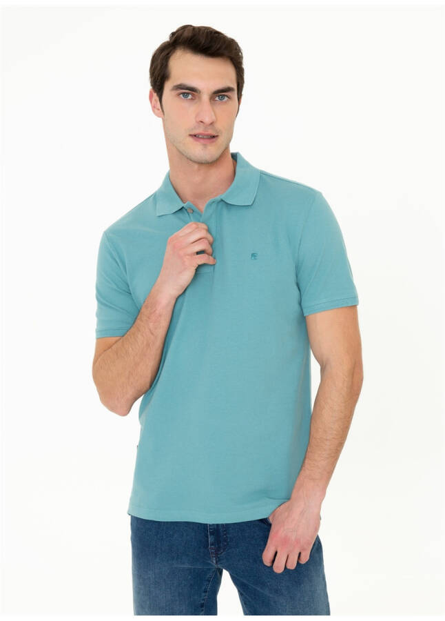 Pierre Cardin Men's Polo T-Shirt, Solid Green - 5