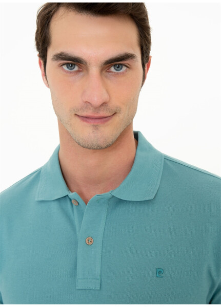 Pierre Cardin Men's Polo T-Shirt, Solid Green - 6