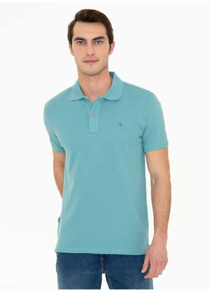 Pierre Cardin Men's Polo T-Shirt, Solid Green - 7