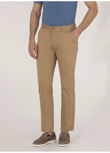 Pierre Cardin Men's Regular Fit Camel Hair Trousers RIVER - 8