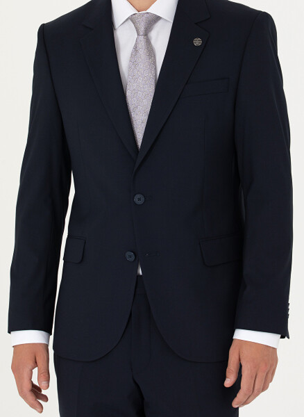 Pierre Cardin Men's Slim Fit Navy Suit - 4