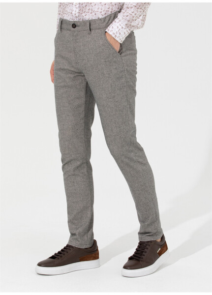 Pierre Cardin Men's Trousers - Grey, Regular Waist, Slim Fit - 8