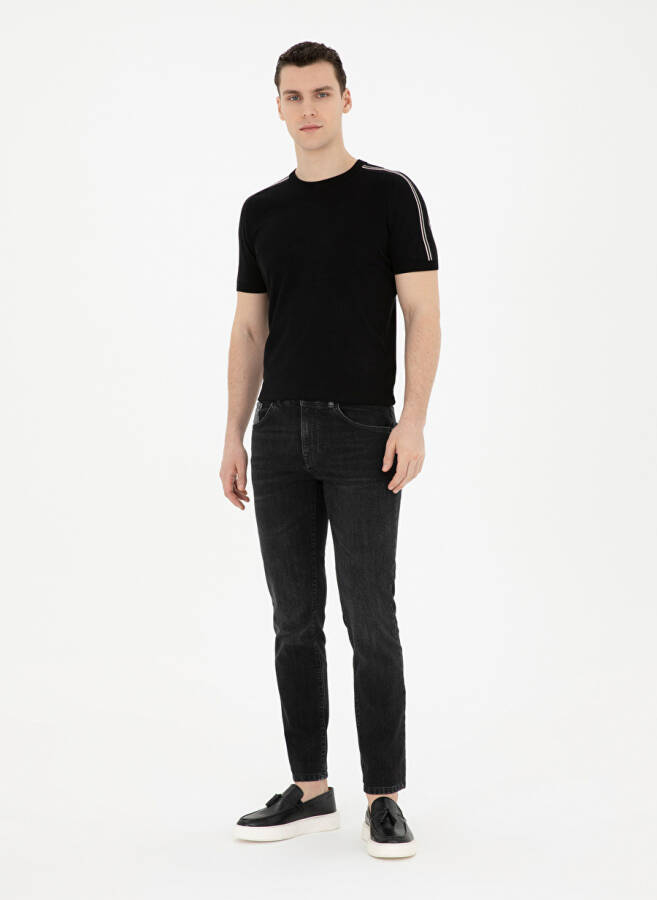 Pierre Cardin Normal Bel Normal Paça Slim Fit Antrasit Erkek Denim Pantolon JONES - 3