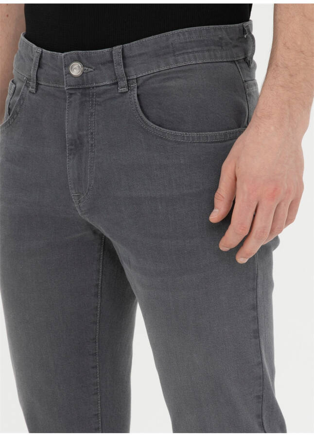 Pierre Cardin Normal Bel Normal Paça Slim Fit Gri Erkek Denim Pantolon TUGAN - 18