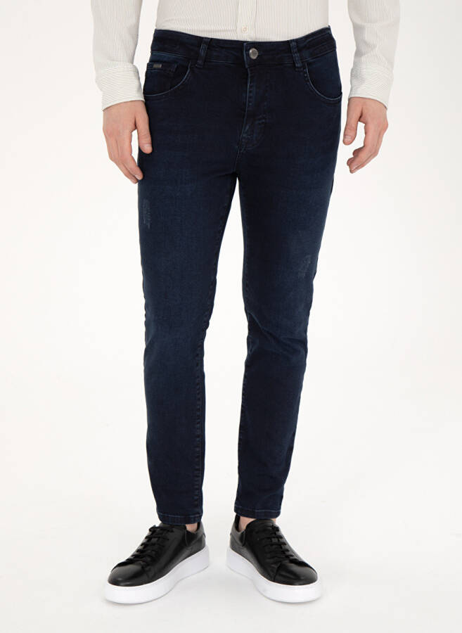 Pierre Cardin Normal Bel Normal Paça Slim Fit Koyu Lacivert Erkek Denim Pantolon HERNIK - 1