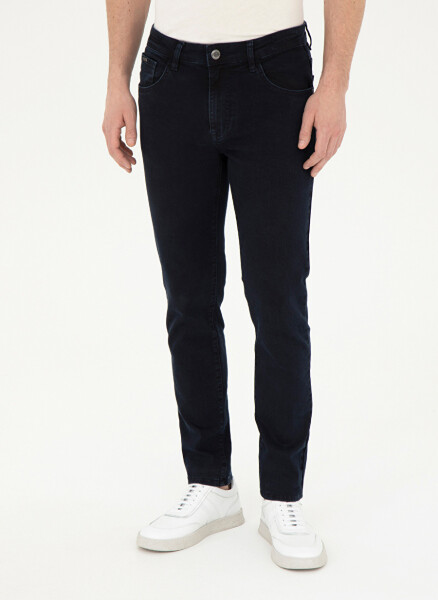 Pierre Cardin Normal Bel Normal Paça Slim Fit Lacivert Erkek Denim Pantolon BADELA - 1