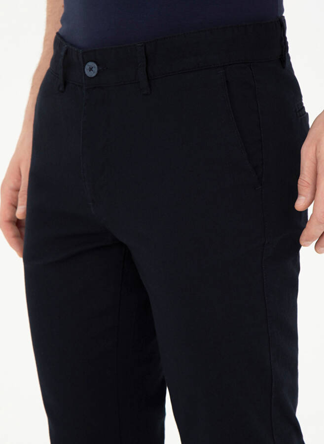 Pierre Cardin Normal Bel Normal Paça Slim Fit Lacivert Erkek Pantolon MALLOW - 6