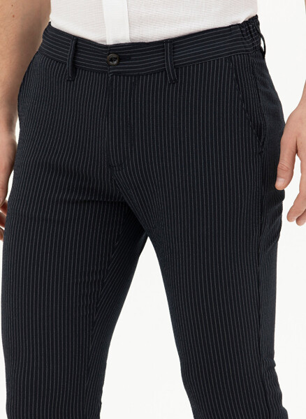 Pierre Cardin Normal Bel Normal Paça Slim Fit Lacivert Erkek Pantolon SEZAR - 6