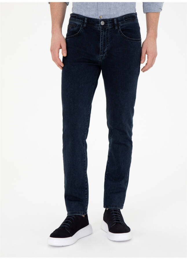 Pierre Cardin Normal Bel Normal Paça Straight Lacivert Erkek Denim Pantolon MAGUDE - 14