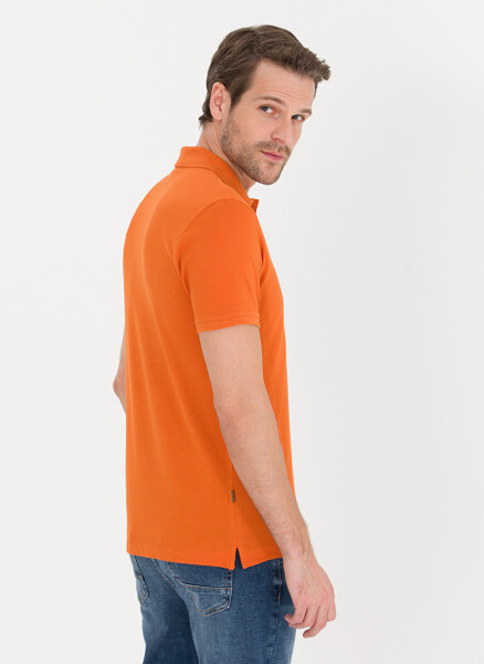 Pierre Cardin Plain Cinnamon Men's Polo T-Shirt - 5