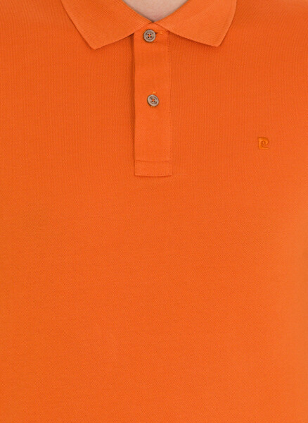 Pierre Cardin Plain Cinnamon Men's Polo T-Shirt - 6