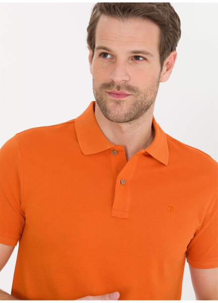 Pierre Cardin Plain Cinnamon Men's Polo T-Shirt - 14