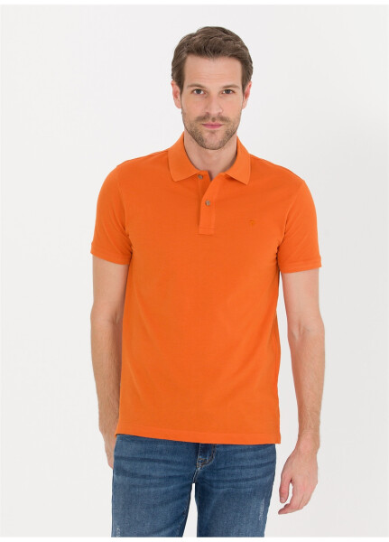 Pierre Cardin Plain Cinnamon Men's Polo T-Shirt - 15