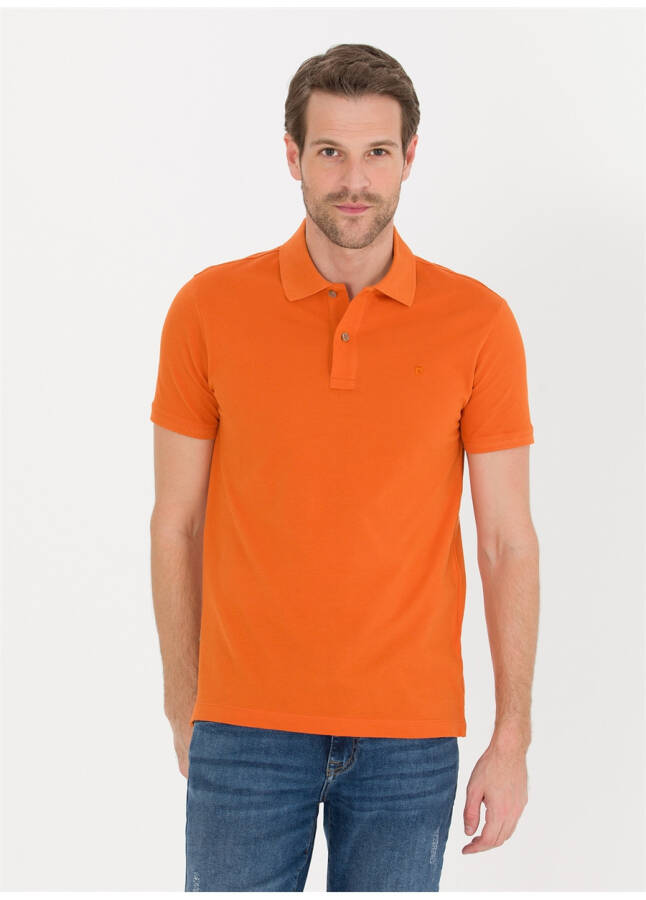 Pierre Cardin Plain Cinnamon Men's Polo T-Shirt - 15