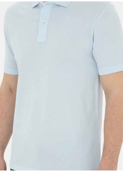 Pierre Cardin Plain Ice Blue Men's Polo T-Shirt - 10