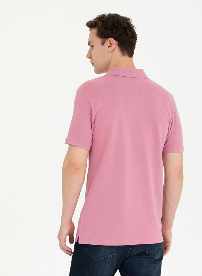 Pierre Cardin Plain Rose Men's Polo T-Shirt EARTH - 5