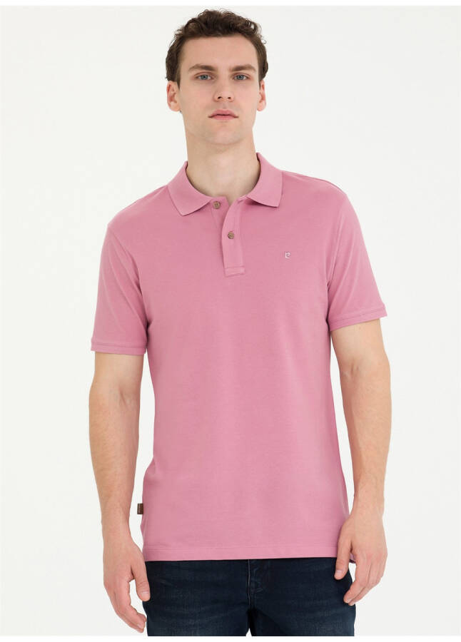 Pierre Cardin Plain Rose Men's Polo T-Shirt EARTH - 7