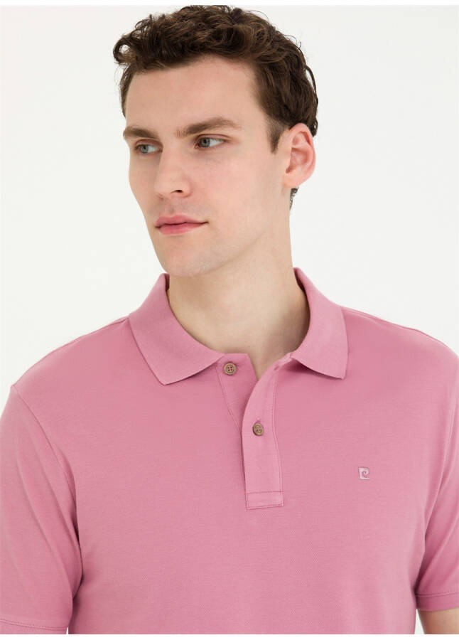 Pierre Cardin Plain Rose Men's Polo T-Shirt EARTH - 8