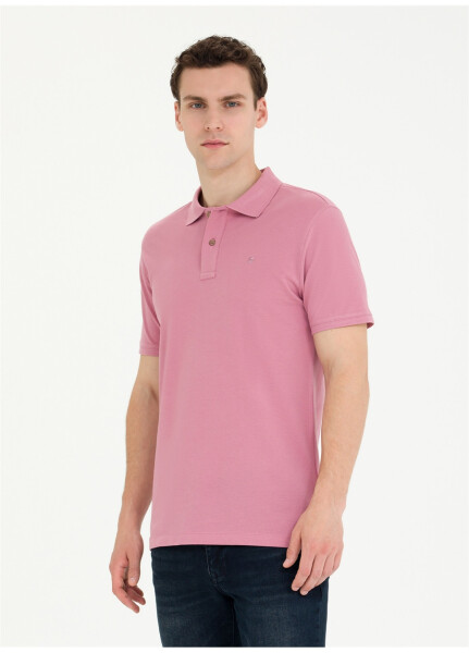 Pierre Cardin Plain Rose Men's Polo T-Shirt EARTH - 9