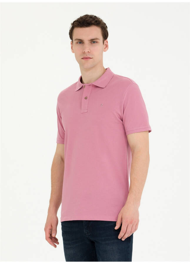 Pierre Cardin Plain Rose Men's Polo T-Shirt EARTH - 9