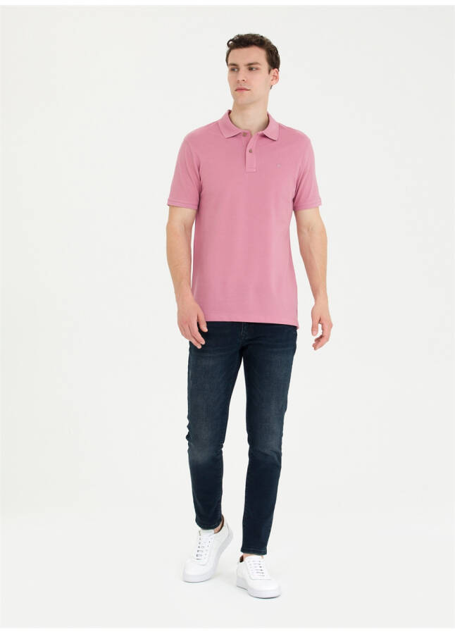 Pierre Cardin Plain Rose Men's Polo T-Shirt EARTH - 10