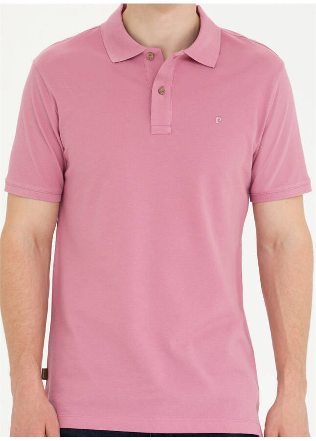 Pierre Cardin Plain Rose Men's Polo T-Shirt EARTH - 12