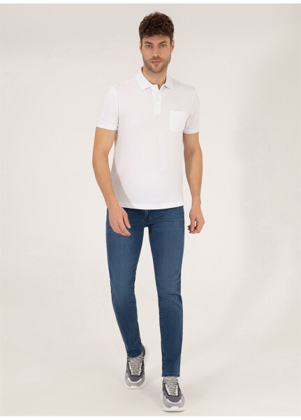 Pierre Cardin Plain White Men's Polo T-Shirt - 10