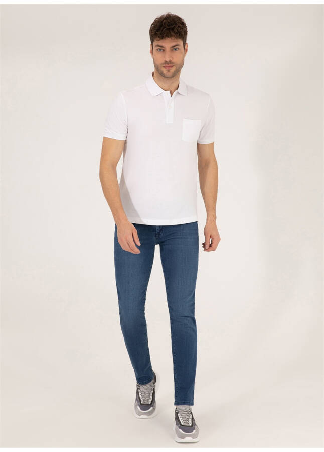 Pierre Cardin Plain White Men's Polo T-Shirt - 10