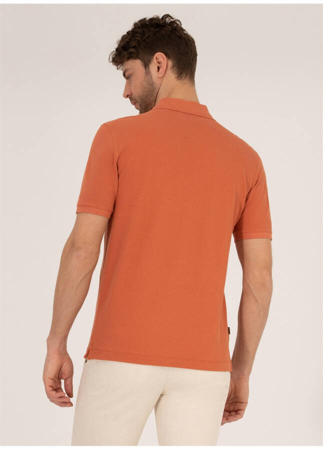 Pierre Cardin Polo Yaka Düz Kahve Erkek T-Shirt - 11