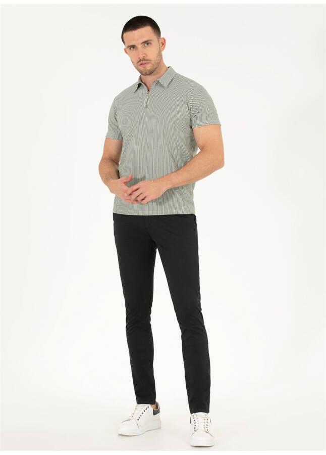 Pierre Cardin Slim Fit Qora Rangli Erkaklar Shimi - 7