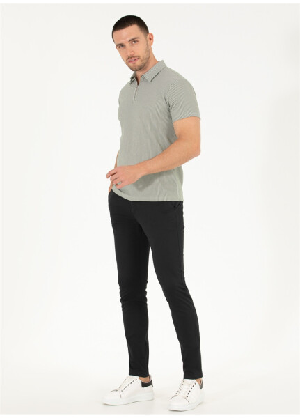 Pierre Cardin Slim Fit Qora Rangli Erkaklar Shimi - 9