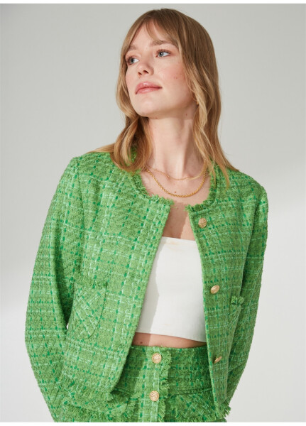 Pierre Cardin Women's Green Crop Top Jacket SANTORI - 8