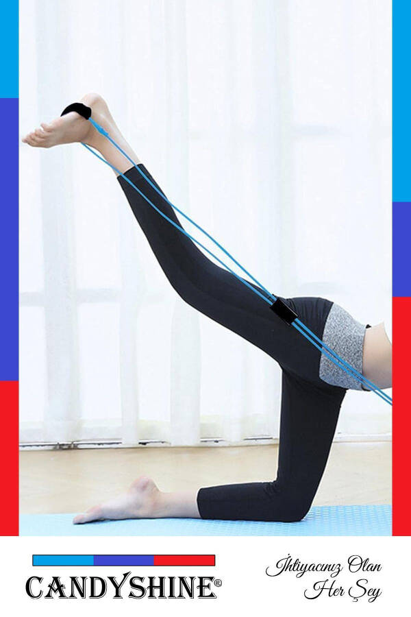 Pilates Mashq Lentası Aerobika Yoga Oyoq Qo'l Qarshilik Lentası - 6