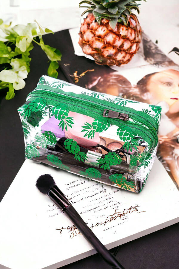 Pineapple Pattern Transparent Makeup Bag - 10