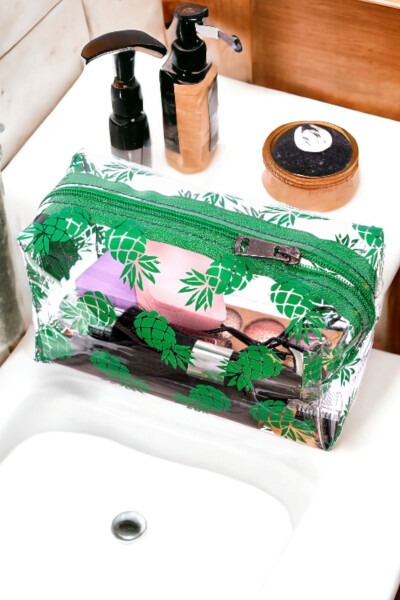 Pineapple Pattern Transparent Makeup Bag - 6