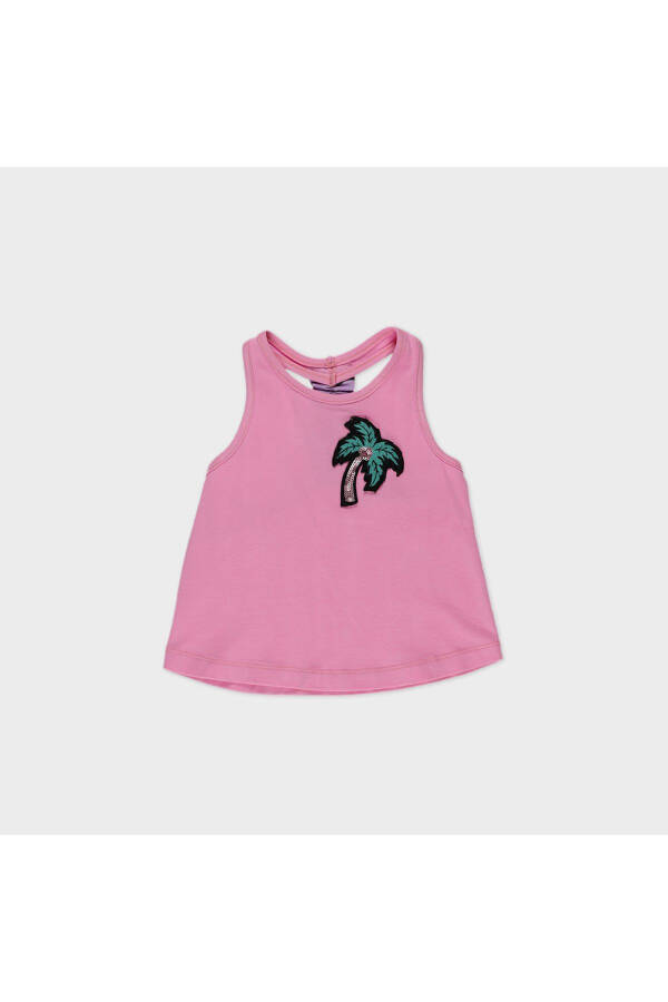 Pink Baby Girl Tank Top with Window Detail on the Back - 5