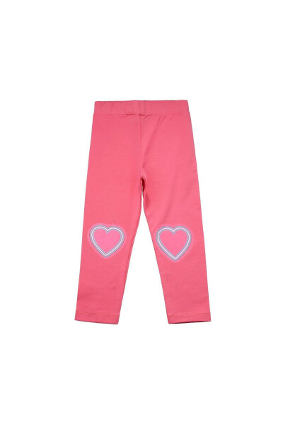 Pink Baby Leggings with Hearts - 7