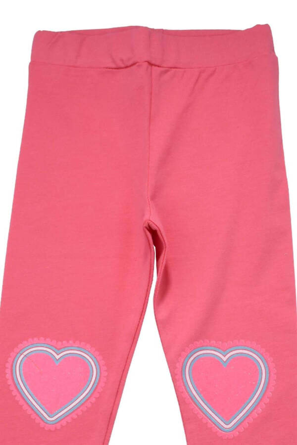 Pink Baby Leggings with Hearts - 8