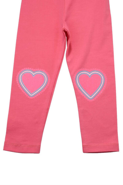 Pink Baby Leggings with Hearts - 9