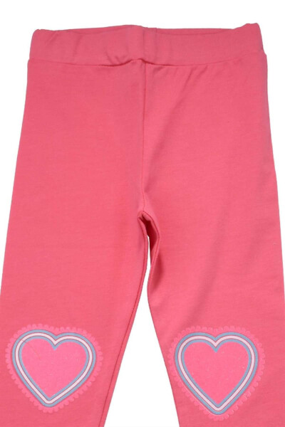 Pink Baby Leggings with Hearts - 2