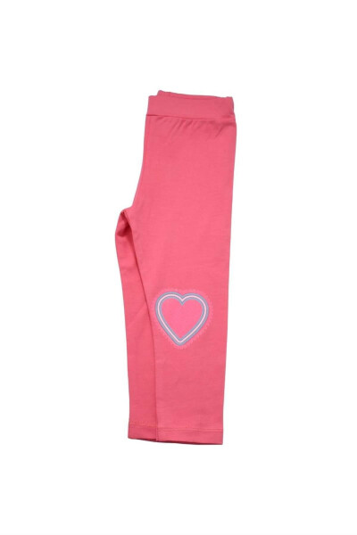 Pink Baby Leggings with Hearts - 6