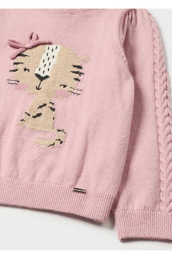 Pink Cardigan Jacquard for Baby Girl - 3