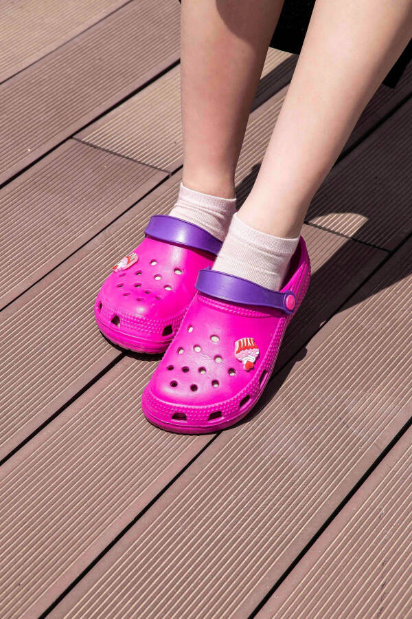 Pink Children's Summer Sandals with Accessories - 3