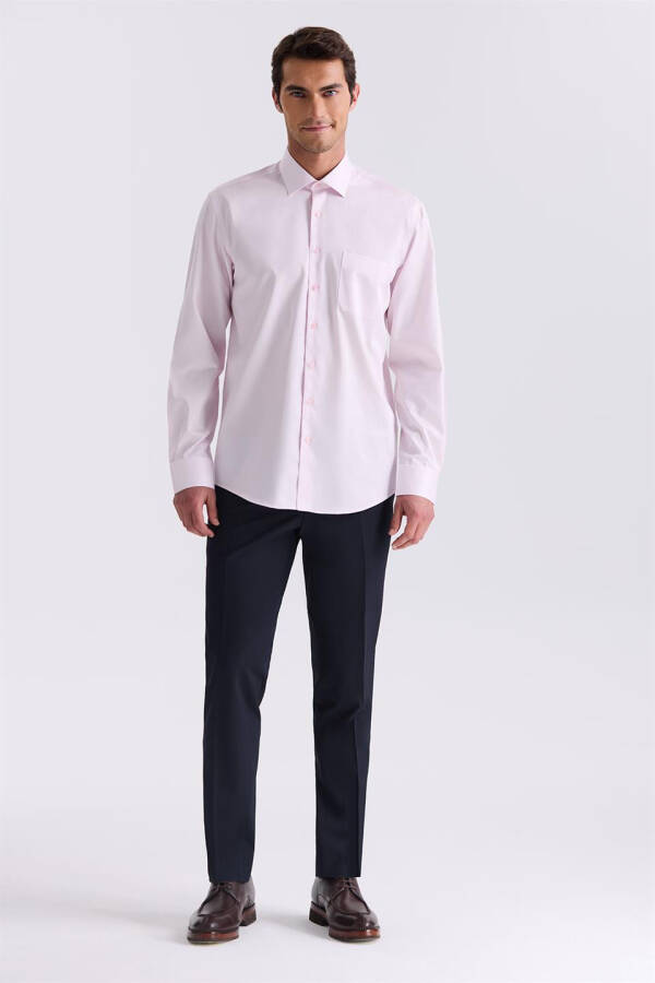 Pink Classic Fit 100% Cotton Shirt - 6