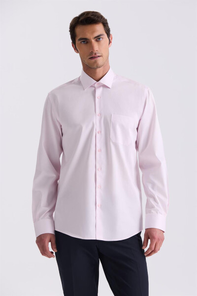 Pink Classic Fit 100% Cotton Shirt - 1