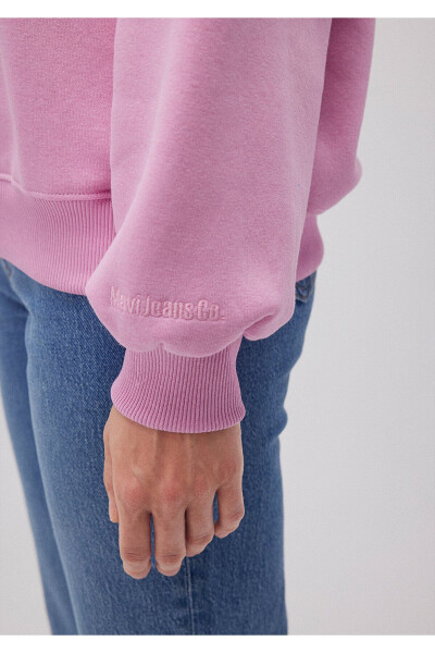 Pink Crew Neck Basic Sweatshirt 1610198-71117 - 19