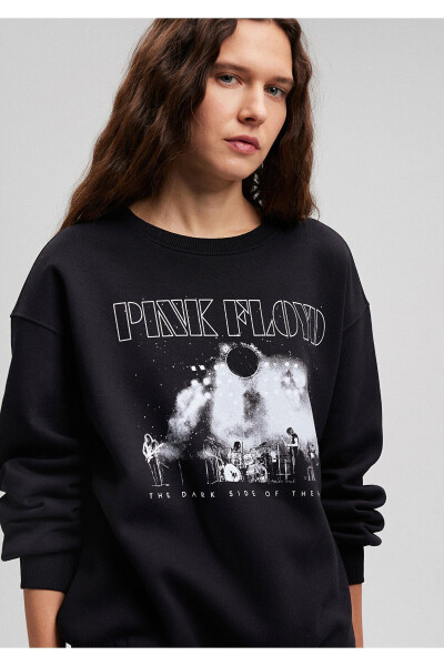 Pink Floyd Baskılı Siyah Sweatshirt 1S10113-900 - 22